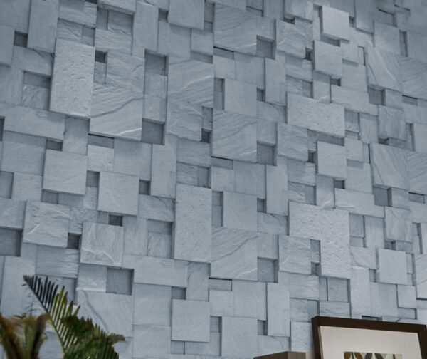 parede com revestimento com mosaico são thome em cimento