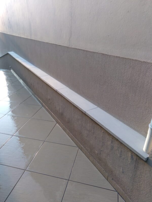 mureta com capa de muro concreto modelo reta 0.23x80